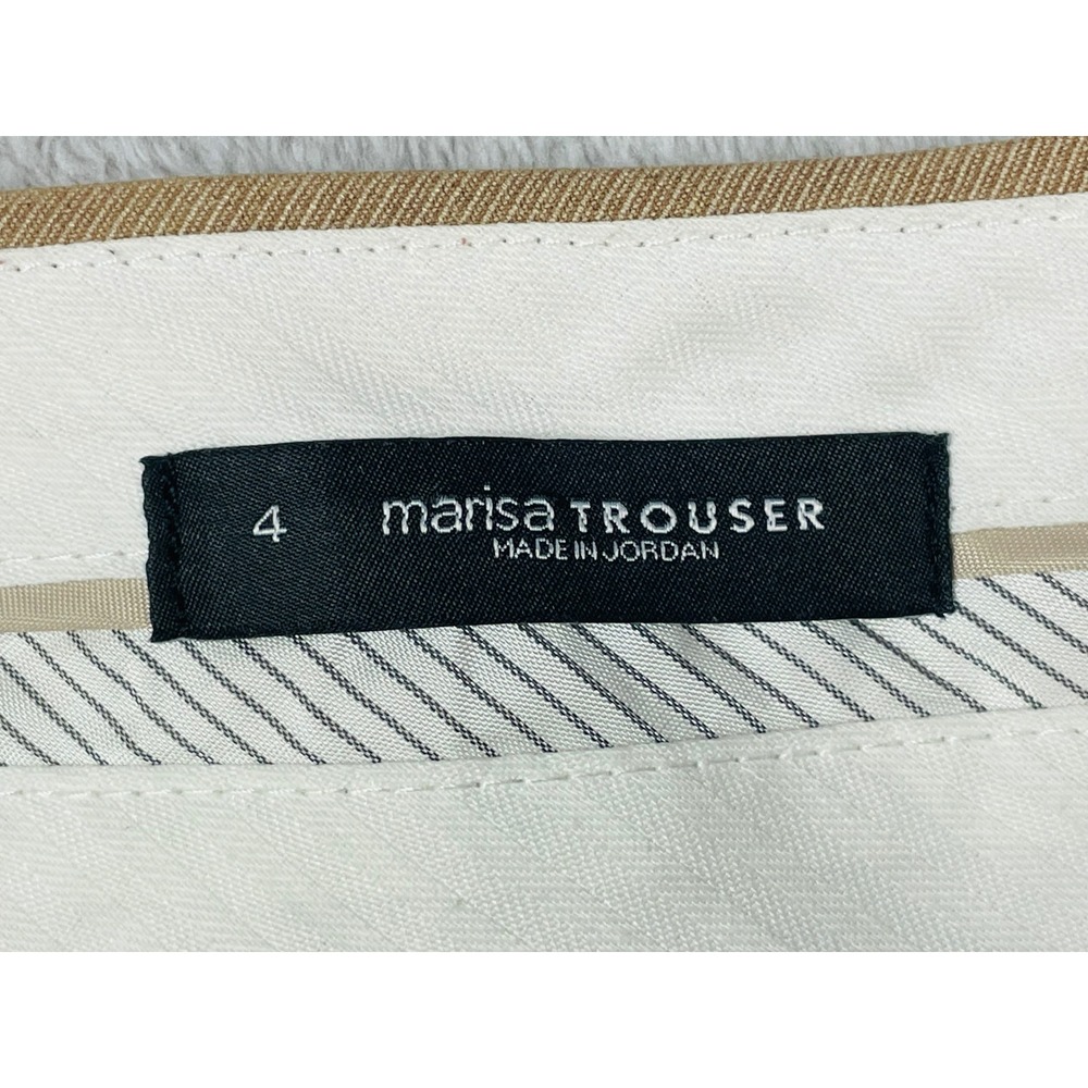 LOFT Marisa Trouser Dress Pant Size 4 Tan Khaki Beige Stretch Work Office Career - Picture 2 of 12